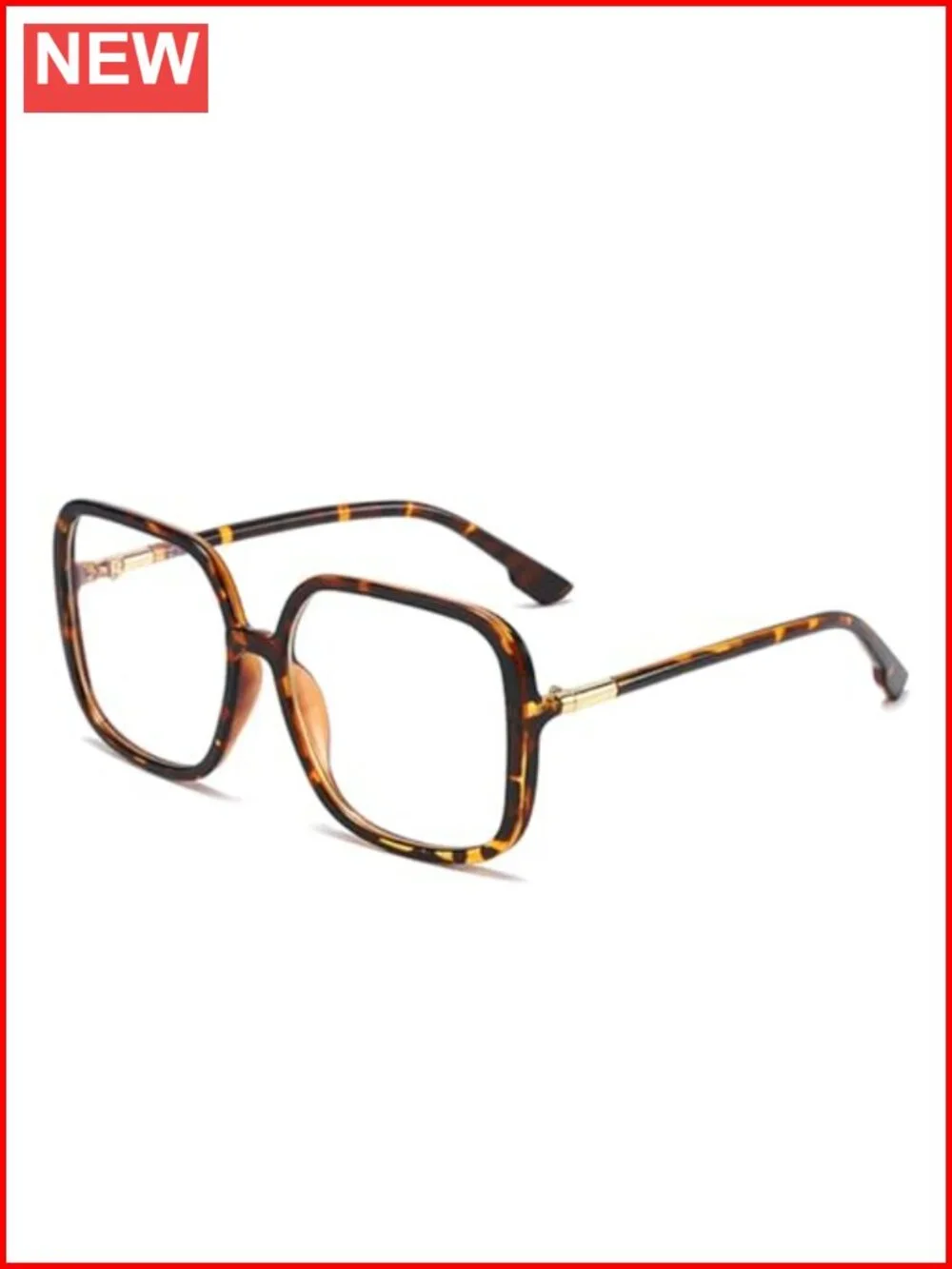 Retro Oversized Square Reading Glasses for Women Blue Light Blocking PC Frame